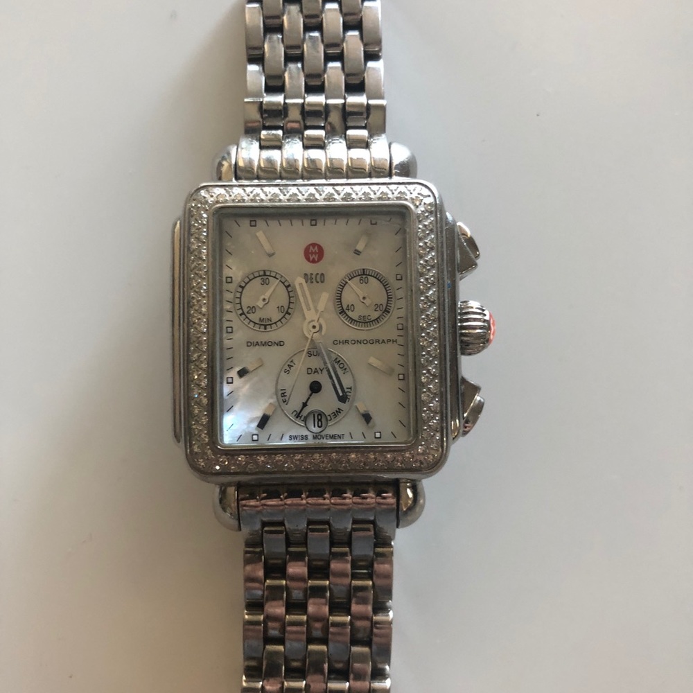 Michele Diamond Deco watch with extra n…